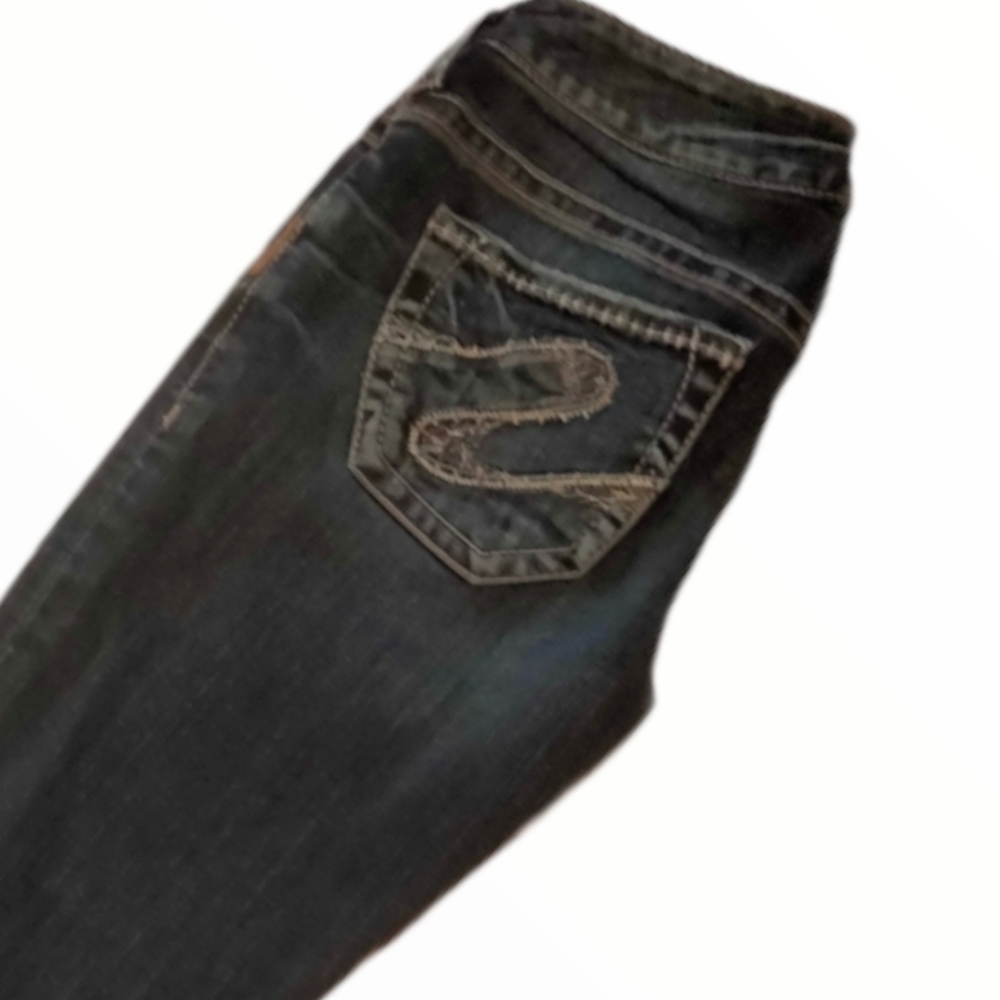 Silver Low Rise Jeans - Picture 2 of 6
